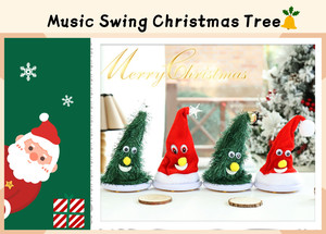 بيع بالجملة ألعاب عيد الميلاد القطيفة الكهربائية الرقص سانتا كلوز ثلج وشجرة دمى الغناء مع القطن PP ملء هدايا العيد - Product Image 4