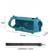 Housse de protection en silicone pour haut-parleur Convient pour le haut-parleur portable JBL Charge 6 Sac à bandoulière souple pour haut-parleur