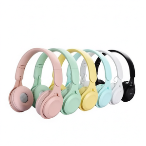 Headphone Nirkabel Lipat Murah Over Ear Stereo Ringan Portabel Earphone Musik untuk Anak-anak Wanita Perjalanan - Product Image 1