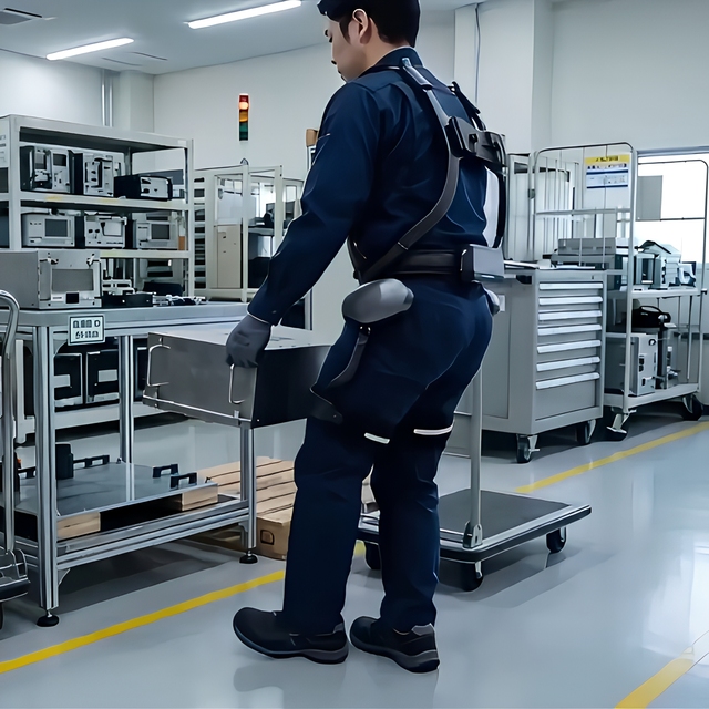 Industrial Grade Powered Waist Exoskeleton 25KG Max Assist 4KG Portable Back Support for Public Safety Logistics
