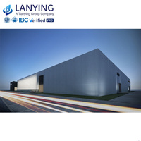 Nave Industrial Prefabricada, Estructura de Acero Prefabricada, Planta de Gran Envergadura, Edificio de Hangar Metálico de Múltiples Pisos