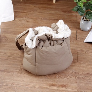 Tas ransel hewan peliharaan portabel, tas dada kucing dan anak anjing hangat lembut dengan penutup sabuk untuk perjalanan, tas ransel hewan peliharaan portabel luar ruangan modis - Product Image 3