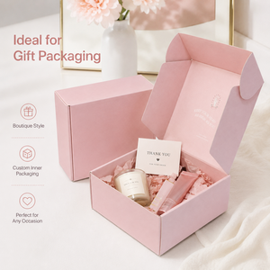 Pink Rigid Cosmetic <b>Box</b> Rectangle Shape High-End Paperboard UV Logo Offset Printing Custom Order Accepted - Product Image 4