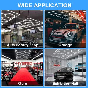 Sagesunny couleur blanche LED lumières hexagonales 672W 67200LM 6500K pour entrepôt <span class=keywords><strong>garage</strong></span> <span class=keywords><strong>Auto</strong></span> Beauty Shop - Product Image 4