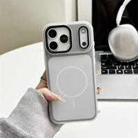 Casing Ponsel Magnetik Candy Matte untuk iPhone 17 16 15 14 Pro Max, Warna-warni Frosting 2 in 1, Pelindung Belakang Anti Benturan