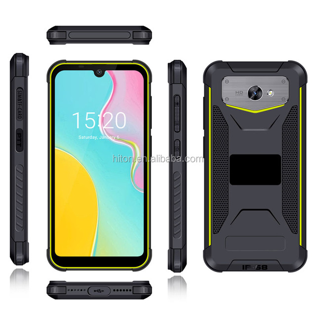 Highton Rugged Mobile Phone 5.71" Android 9.0 4G Ram+64G Rom+4G LTE IP68 Waterproof Phone 4G With PTT NFC