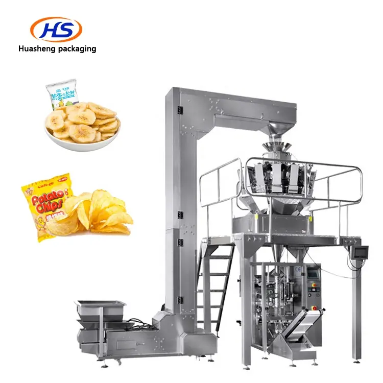 Volledige Automatische Stikstof Snacks Popcorn Chips Verpakkingsmachine Fabrikant Prijs