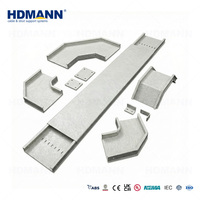 Hdmann CE Listed Wire Management Fire-Resistant White Perforated 100mm FRP Fiberglass Cable Tray untuk Ruang Server Pusat Data.