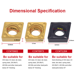 Dụng Cụ Tiện MDBT Miếng Chèn Cacbua Tiện Gia Công Bằng Thép Không Gỉ CCMT CCMT 09T304/09T308 - Product Image 4