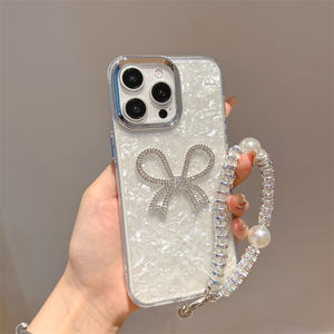 L'arc luxueux et à la mode à <span class=keywords><strong>motif</strong></span> de coquille convient aux étuis de téléphone Gel IPhone17Promax <span class=keywords><strong>iPhone</strong></span> 16 main 15 14 13 12 - Product Image 3