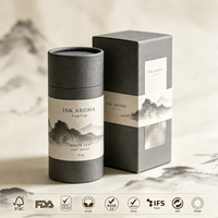 Emballage en tube de papier FSC imprimé sur mesure, OEM, boîte ronde en carton kraft écologique pour thé, café, bougie, cosmétique, cadeau