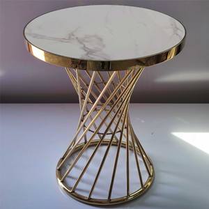 Fabricant vente en gros ensemble de plaques en cristal brillant de bureau <span class=keywords><strong>jazz</strong></span> lumière blanche de luxe petite table ronde de bureau - Product Image 5