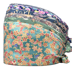 Chapeaux de gommage floral 100% coton durables et bon marché Chapeaux de travail de laboratoire Chapeaux chirurgicaux Imprimer - Product Image 6