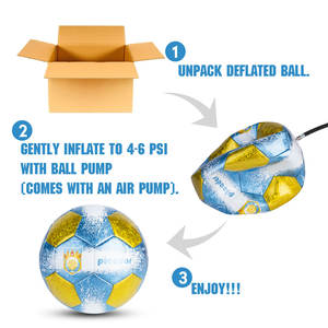 อาร์เจนติน่าลูกฟุต<span class=keywords><strong>บอล</strong></span>พิมพ์ลายเลเซอร์เครื่องพีวีซี6P เย็บน้ำหนักเบาขนาด4ไม้ขีดสำหรับเด็ก - Product Image 6