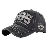 Cappellino da Baseball Personalizzato con Ricamo 3D Patchwork, Stampa Disegnata a Mano, Denim Lavato Effetto Invecchiato, Cuciture Vintage, Stile Becco d'Anatra, Vibe Hip-Hop