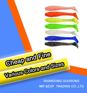 7.5cm 75mm 3.6g leurre fluorescent en stock matériel de pêche couleur unique T queue plastique souple ver d'alose leurre plastique souple - Product Image 6