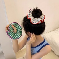 WEINI Accessoires capillaires en tissu personnalisés, Chouchous coréens 2025, Bande élastique à rayures et à pois pour queue de cheval