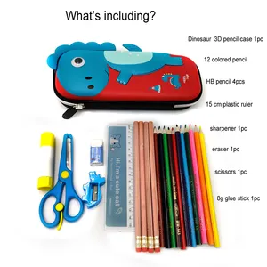 Ensemble de trousse à crayons 3D Di Cancelleria Dinosaure Dessin animé Fournitures pour enfants Ensemble de papeterie Retour à l'école - Product Image 6