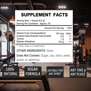 Expédition rapide, boisson à la créatine, complément nutritionnel sportif, poudre de protéines, force musculaire, créatine monohydratée micronisée en poudre - Product Image 2