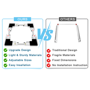 Kit Universal de Apilamiento para Lavadora y Secadora, Estante Ajustable con Correa de Trinquete y Tapetes Antideslizantes para Lavadora y Secadora - Product Image 6