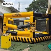 Jeu gonflable Wipeout de carnaval, en PVC durable, avec balayeuse mécanique, capacité 8 personnes, pour location d'événements extérieurs