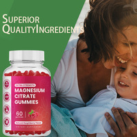 Complément alimentaire à base de citrate de magnésium Hezong OEM, bonbons gélifiés aux herbes, aide au sommeil apaisant, soutien de l'humeur, digestion, gestion de l'énergie, 60 gélifiés