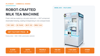Distributeur automatique de bubble tea personnalisé, distributeur de thé au lait commercial, machine à boissons boba en libre-service