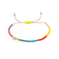 2025 Nueva playa Mini bohemio hecho a mano Color mezclado Irregular perlas de agua dulce pulseras con cuentas joyería de moda para mujeres