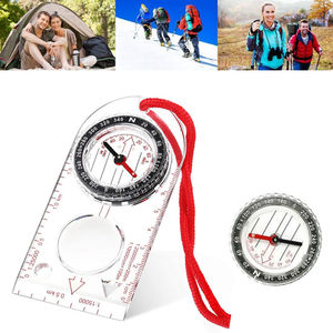 Compass Navigation <b>Map</b> Reading Scouts Camping Hiking Scale Ruler Outdoor Orienteering Tools - Product Image 3