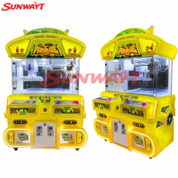 Machine de jeu d'arcade à griffes pour animaux en peluche, en métal, personnalisable, à monnayeur, avec lumières clignotantes, design mini, pour la vente en gros