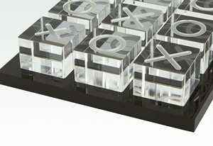 Acrylic Tic Tac Toe trò chơi thiết lập Bảng trang trí hàng đầu 3D xo chơi cờ vua giải trí với cơ sở màu đen - Product Image 6