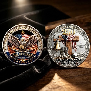 <span class=keywords><strong>Pièce</strong></span> commémorative Aigle américain et drapeau américain - <span class=keywords><strong>Pièce</strong></span> <span class=keywords><strong>de</strong></span> <span class=keywords><strong>collection</strong></span> en métal - Product Image 2