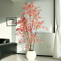 Grand Bambou Artificiel de 120 cm en Plastique Durable, Résistant aux UV, pour Intérieur/Extérieur, Idéal pour Clôture Décorative et Aménagement Paysager d'Anniversaire