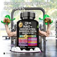 Complément alimentaire minéral fusionné tout-en-un OEM NAD+ Resveratrol Berberine Fisetin Quercetin 90 capsules végétales