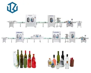 full automatic gin rum vodka whiskey bordeaux glass bottle machine filling capping line grape wine bottling production line