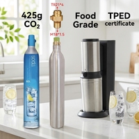 Cylindre de CO2 en aluminium VS 0,6 L pour machine à eau gazeuse/soda 60 L