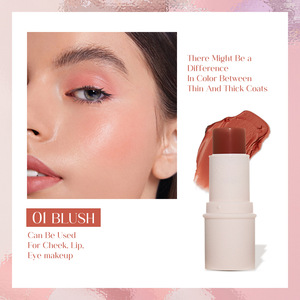 Private Label Highlighter Cheek Blush Stick Vegan Matte Waterproof Blush Stick 5 Colors Option <b>Cream</b> Cheek Blush Stick - Product Image 2