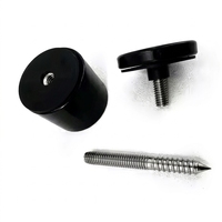 Penyangga Kaca Satin Brushed dari Baja Tahan Karat dengan Lapisan Satin Premium, Tutup Sekrup, Pelat Hitam untuk Pemasangan Railing Kaca Treasury