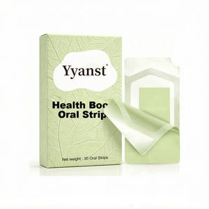 Tiras de Película Oral Disolubles con Mezcla Botánica, Suplemento Dietético para Adultos, 30 Unidades, Caja de Papel con Hojas en Relieve Verde Claro, OEM Privado - Product Image 1