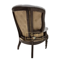 Chaise de salon rembourrée à la main en tissu vintage pour fauteuil industriel de style aviateur pour salon ou bar
