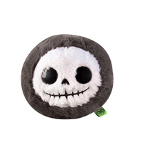 Jouet en peluche interactif éducatif pour chien, résistant aux morsures, en fausse fourrure de lapin, avec fonction sonore, Halloween, chauve-souris/citrouille/squelette