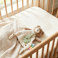Doudou personnalisé en forme d'ours, jouet de sécurité en peluche pour bébé, serviette de bain lapin pour bébé, jouet de sommeil pour bébé, adorable lapin animal, cadeau poupée jouet