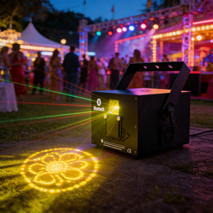 Luce per DJ da Matrimonio con Effetto Laser DMX512 IP20 in Lega di Alluminio, 2W RGB, Animazione Lenta a Colori Morbidi - Product Image 1