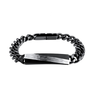 Bracciale di lusso all'ingrosso di moda da uomo in acciaio inox cubano <span class=keywords><strong>Lnk</strong></span> a catena braccialetto gioielli impermeabile ipoallergenico abbigliamento Casual - Product Image 2