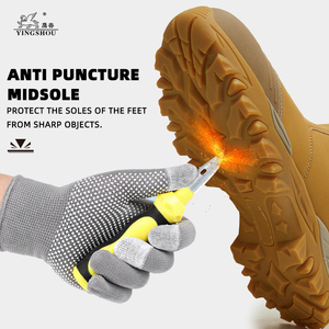 Waterproof Cow Leather Anti <strong>slip</strong> Construction Mid Cut Cowhide PU+rubber Sole Alkali Acid Oil <strong>Resistant</strong> Safety <strong>Shoes</strong> - Product Image 6