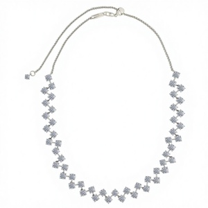 Collier ras-<span class=keywords><strong>de</strong></span>-<span class=keywords><strong>cou</strong></span> Gemnel <span class=keywords><strong>de</strong></span> luxe <span class=keywords><strong>en</strong></span> moissanite, argent sterling 925, plaqué <span class=keywords><strong>or</strong></span>, chaînes blanches brillantes, personnalisable - Product Image 6