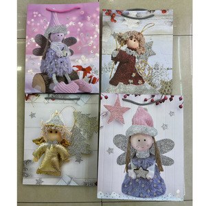 Nuova Borsa Regalo in Carta Kraft con Grafiche Natalizie 2022, Sacchetto per <span class=keywords><strong>Caramelle</strong></span> e Biscotti per Decorazioni di Capodanno - Product Image 2