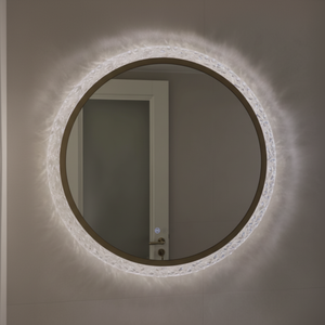Espejo de Maquillaje de Baño de Vidrio Irregular Dorado Estilo Moderno Vintage, Marco de Aleación de Aluminio, Decoración Personalizada para Sala de Estar, <span class=keywords><strong>Ecoliving</strong></span> - Product Image 5