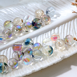 All'ingrosso alla rinfusa Aurora bianco fai da te artigianato 5mm filo rotondi perline di cristallo natura allentata - Product Image 6