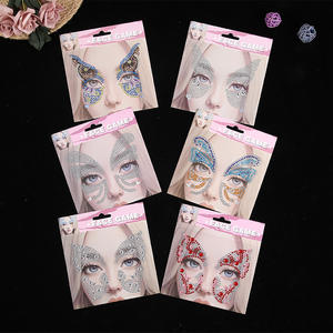 Nuova moda farfalla lacrima e <span class=keywords><strong>Flash</strong></span> trapano faccia adesivi per tatuaggio festa festa bellezza occhi adesivi per viso all'ingrosso - Product Image 2